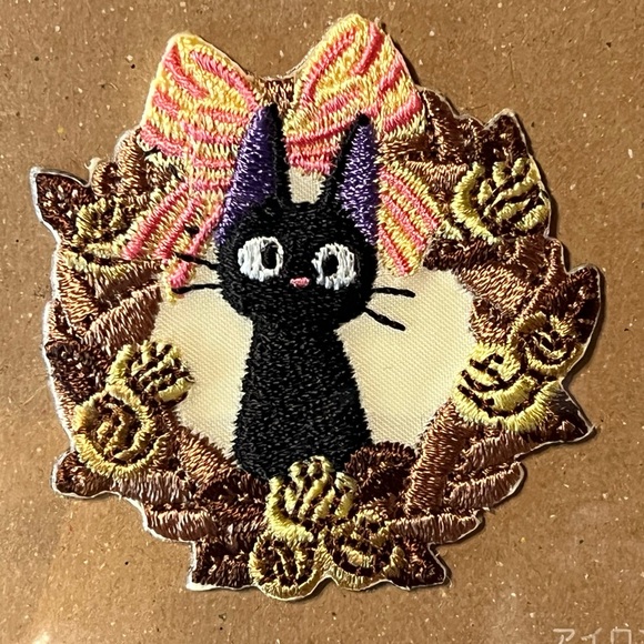 Studio Ghibli Kiki’s Delivery Service Jiji Embroidered Iron-On Patch Wappen Cute - Picture 5 of 8